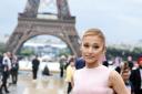 Ariana Grande arrives at the Trocadero ahead of the opening ceremony for the Paris 2024 Olympic Games (Christophe Petit Tesson/PA)