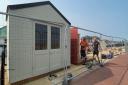 Work has begun on Great Yarmouth's new beach huts