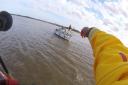 A yacht got stuck in Breydon Water in Great Yarmouth