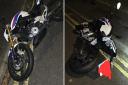 A stolen BMW motorbike has been found dumped in Lowestoft