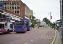The X22 bus's final destination is Norwich - pictured is St Stephen's Street