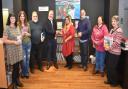 Mayor of Lowestoft Nasima Begum with Yusuf Bashforth, Junaid Rahim, town councillors and volunteers as GET Free Books Lowestoft is officially opened. Picture: Mick Howes