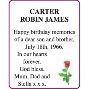 ROBIN JAMES CARTER