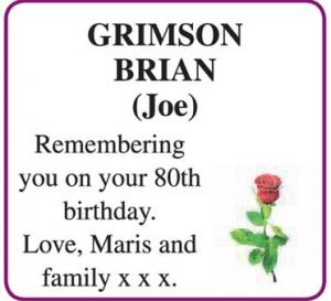 BRIAN (Joe) GRIMSON