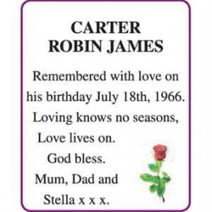 ROBIN JAMES CARTER