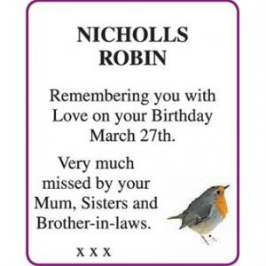 ROBIN NICHOLLS