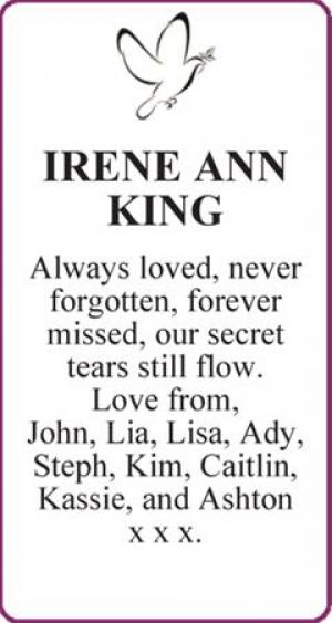 IRENE ANN KING