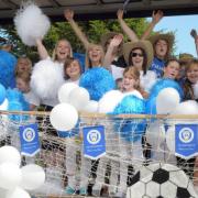 Back then - there were smiles aplenty on the Lowestoft FC float during the 2010 carnival procession. Picture: LIBRARY