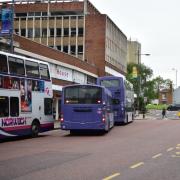 The X22 bus's final destination is Norwich - pictured is St Stephen's Street