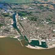 The scale of the progress made on the Lowestoft Eastern Energy Facility (LEEF) in Lowestoft - around the PowerPark area - was captured in this aerial photo captured from late July. Picture: Mike Page