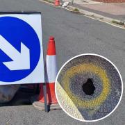 A sinkhole has opened up in Lowestoft