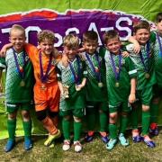 Young players enjoyed the football tournament.