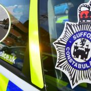 Suffolk Constabulary are investigating after a car parked on Eastwood Avenue in Lowestoft (inset) had a large stone thrown at the windscreen causing damage. Picture: Newsquest/Google Images