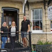 Lowestoft MP Jess Asato with centre managers Duane and Caroline Ashworth at the Lord Kitchener Memorial Holiday Centre. Picture: Jess Asato