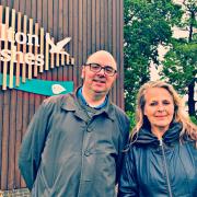 Dean Parkin and Naomi Jaffa at Carlton Marshes