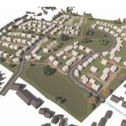 The proposed 3D massing model looking south west across the site showing the vision for what the land at Copperwheat Avenue, Reydon could look like. Picture: Orbit Homes