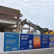 The ongoing partial demolition of the Battery Green car park in Lowestoft. Picture: Mick Howes