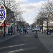 A business on London Road North, Lowestoft was targeted, with Suffolk Constabulary (inset) investigating. Picture: Sonya Duncan/Newsquest