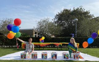 Jade Laurence-Barker and Zeegan Warne of Red Oak Primary School in Lowestoft celebrate the status Picture: Active Learning Trust