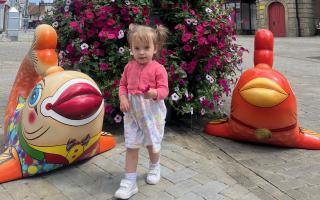 Ella in Lowestoft town centre ahead of the Discover Lowestoft Summer Trail that launches this weekend. Picture: Lowestoft Vision