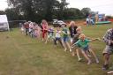 Villagers in Shotesham take part in the 2017 tug-of-war contest