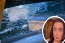 Ms Coombe's car was hit in the early hours of Wednesday