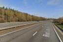 Part of the A11 closed after a crash today