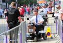 Waveney MP Peter Aldous trying out the mobility scooter course in Lowestoft back in 2013. Picture: Nick Butcher