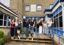 Students celebrating their GCSE results at Hobart High School