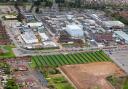 Three major projects at James Paget University Hospital were photographed from the sky.