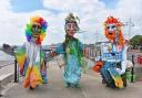 Two new large scale puppets, Spectrum: Spirit of Light, and Neptune: God of the Sea will join Sol: Spirit of Lowestoft, in a huge procession along the seafront for the start of First Light Festival 2024. Picture: Mick Howes