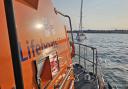 The yacht being towed by Lowestoft RNLI's relief lifeboat Eric's Legend. Picture: RNLI