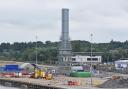 Construction of the demonstrator DAC facility located at the Port of Lowestoft is nearing completion. Picture: Mick Howes