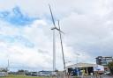 The second blade of three being installed on the Gulliver wind turbine in Lowestoft. Picture: Mick Howes