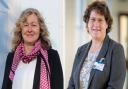 Jo Segasby, left, and Alice Webster, chief executives of the James Paget and QEH respectively