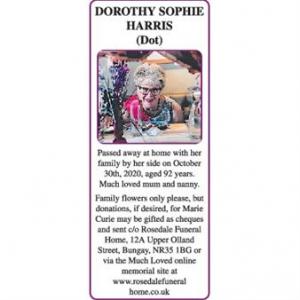 DOROTHY SOPHIE (Dot) HARRIS