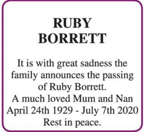 RUBY BORRETT