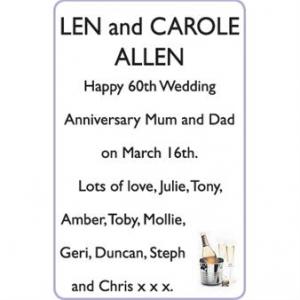 LEN and CAROLE ALLEN