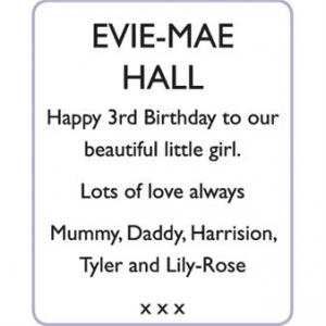 hall evie mae