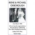 IRENE AND MICHAEL OXBOROUGH