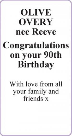 OLIVE OVERY nee Reeve