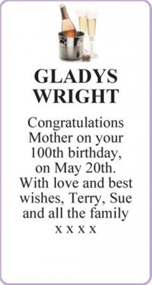 GLADYS WRIGHT