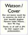 Watson / Cover