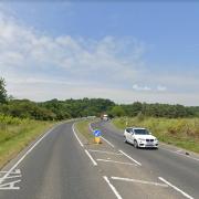 The A12 is partially closed near the site of Latitude Festival