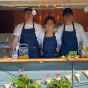 George Chrisovelides, Logan Hardy and Megan Hardy set up Priory Woodfired Pizza in 2020.