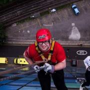 Ben Cronin on a previous charity abseil in 2015 - as he prepares to scale the heights once more. Picture: Ben Cronin