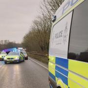 The car was stopped on the A12 at Woodbridge