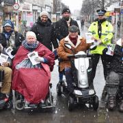 The mobility scooter awareness event in Lowestoft. Picture: Mick Howes