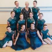 Miss Louise pictured centre back, with students from her dance school, The Louise Elizabeth School of Dance. Picture: David Hebborn