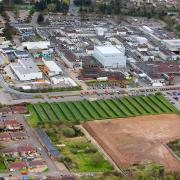 Three major projects at James Paget University Hospital were photographed from the sky.